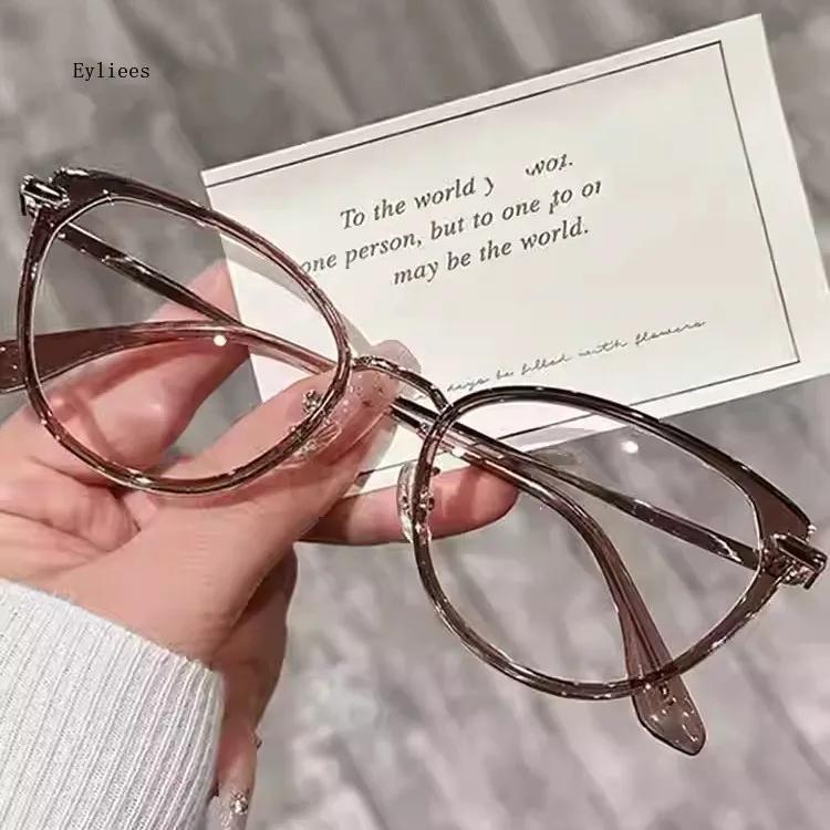 

Women s Fashion Cat Eye Myopia Glasses Unisex Blue Light Blocking Computer Glasses Trendy Near Sight Eyeglasses 0-1.0-4.0 óculos 0