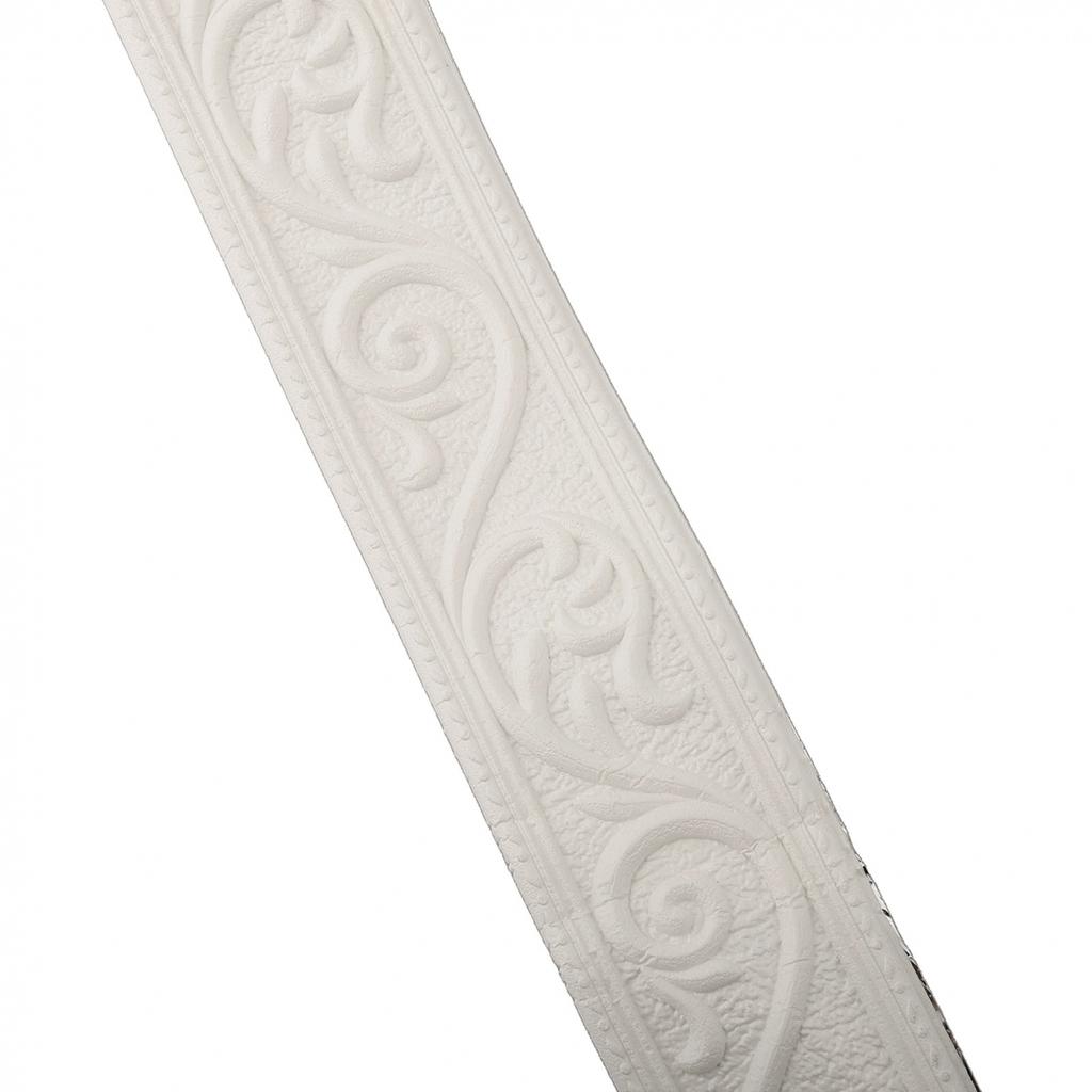 3D-Schaumstoff-Formteil Zierleiste Wandleiste Linie Grenze Braun Dekoration Silber