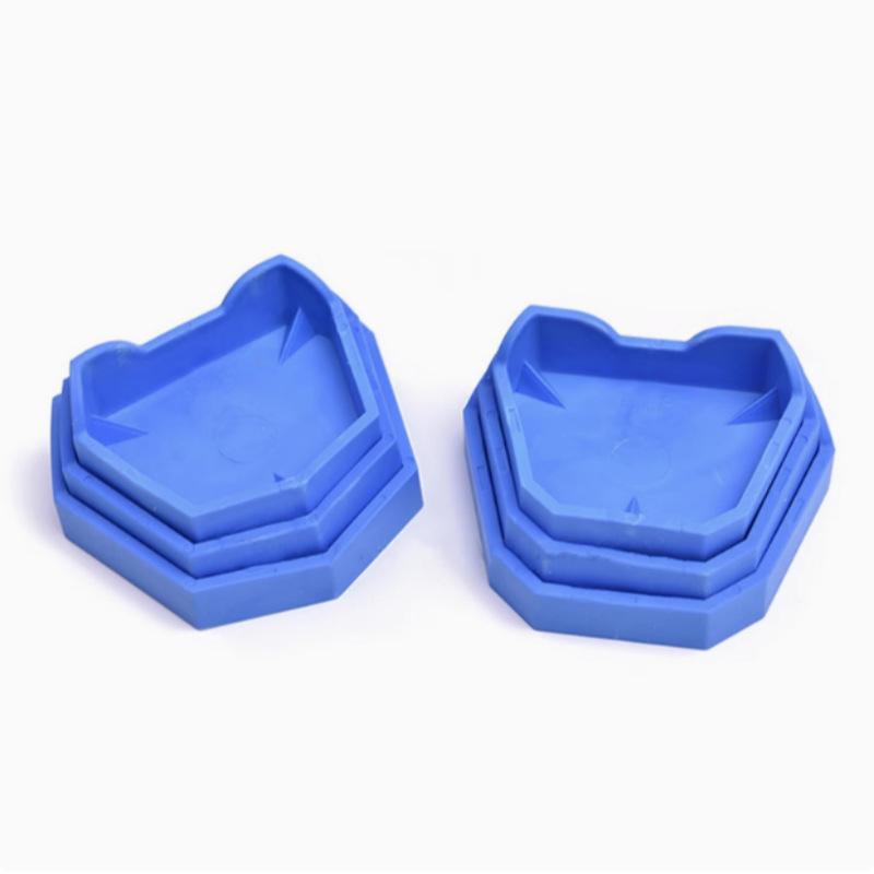 2/6Pcs Dental Model Base Set Silicone Plaster Model Base Dental Lab Denture Impression Tray Former Base Dentist Tools