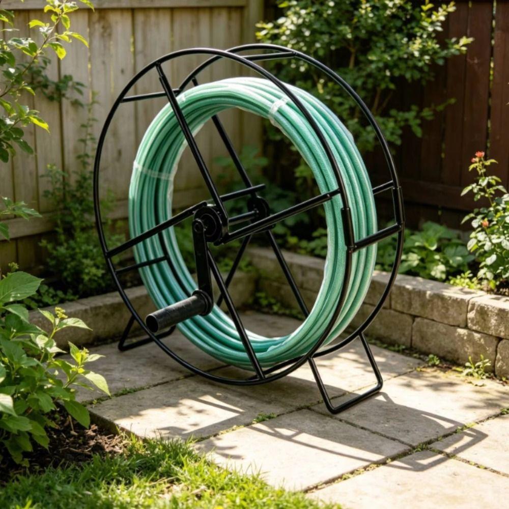 Stable Base Manual Water Hose Reel Tangle-Clear Hose Sorting Equipment Fire Hose Reel Firefighting