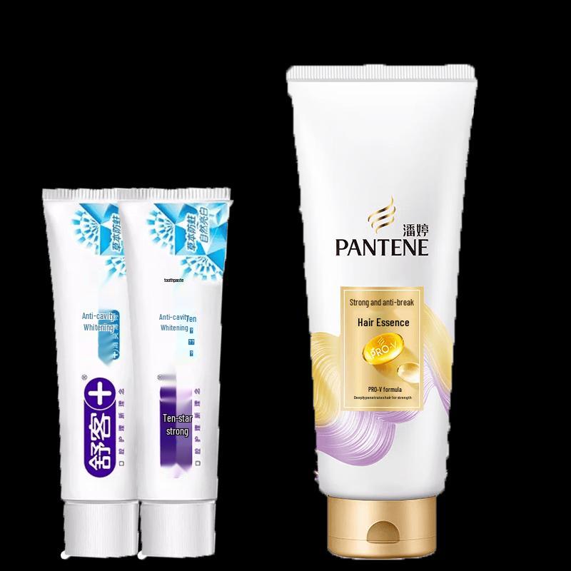 Набор: Отбеливающая зубная паста Shuke и кондиционер Pantene