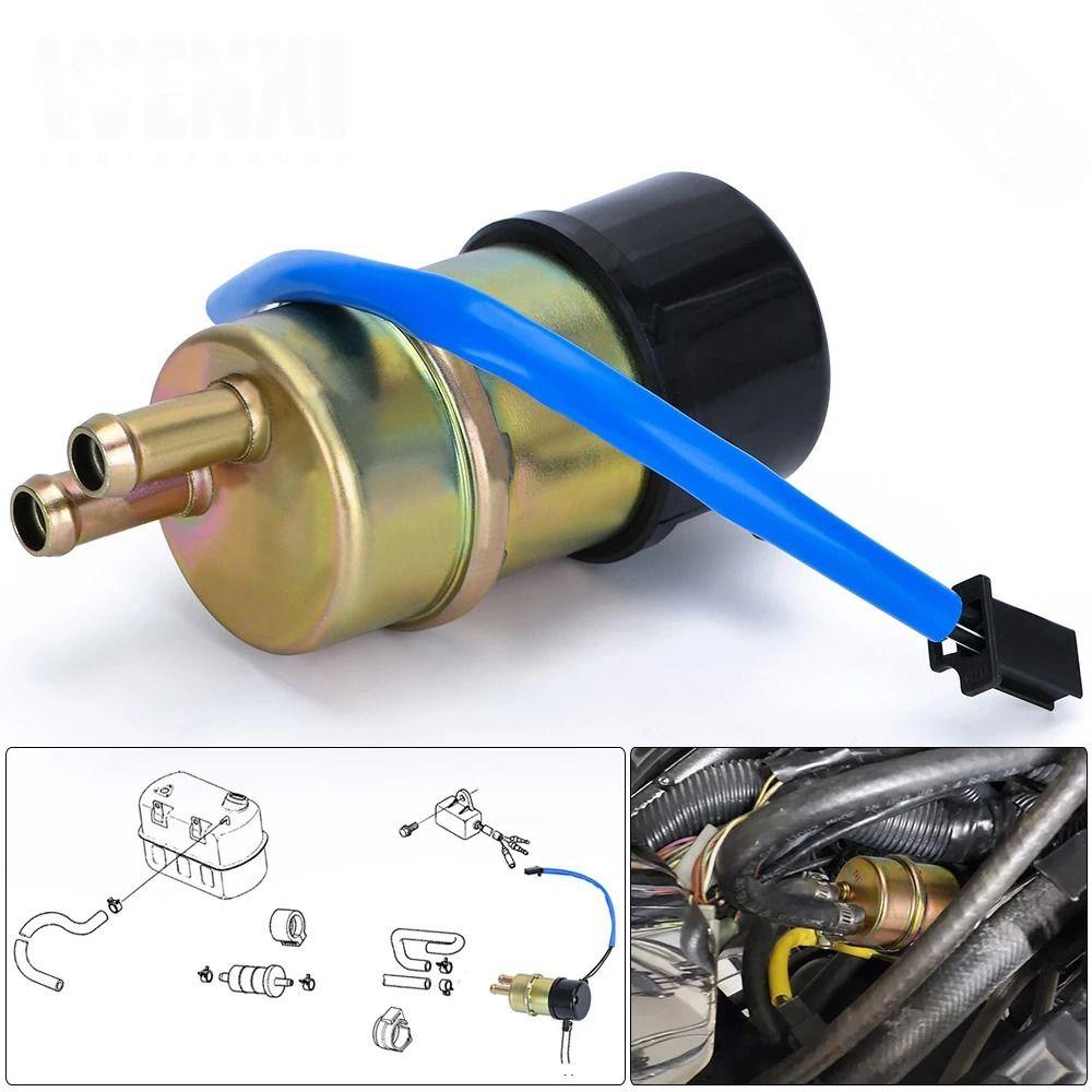 Evrensel Motosiklet Yakıt Pompası 8/10mm Motosiklet Motoru Yağ Haznesi Pompası Elektronik Yakıt Pompası Seyahat