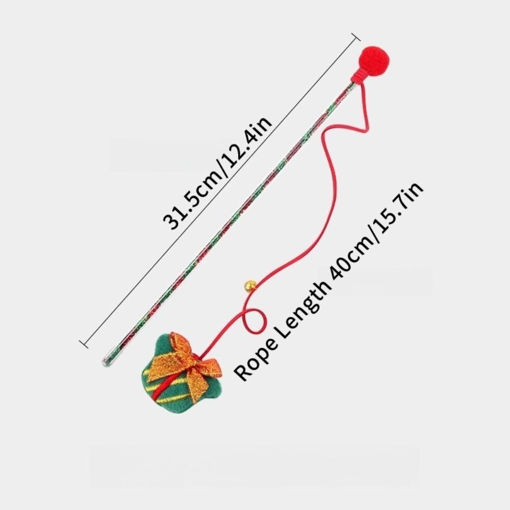 Cat Toys Cats Teasing Sticks Christmas Cute Cat Stick Santa Claus Elk Pet Toys Enjoy Yourself Soothing Cat Supplies Christmas