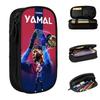 Estojos Criativos Lamine Y-Yamal Futebol Estojo para Lápis Porta-Canetas Bolsa Grande Capacidade para Crianças Material Escolar Papelaria