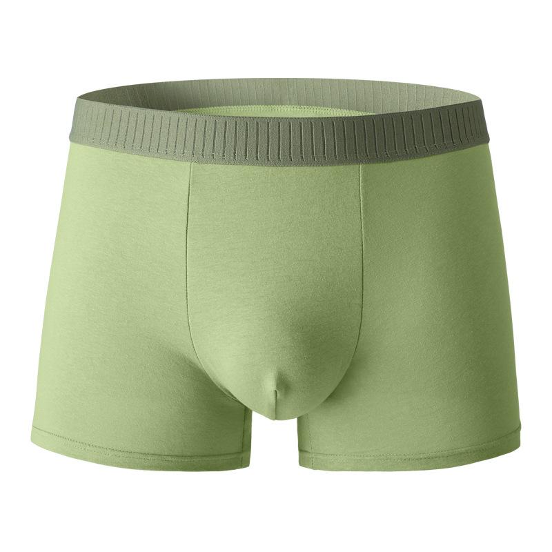 Men's Spring and Summer Pure Cotton Breathable Graphene Antibacterial Crotch Mid Waist Briefs