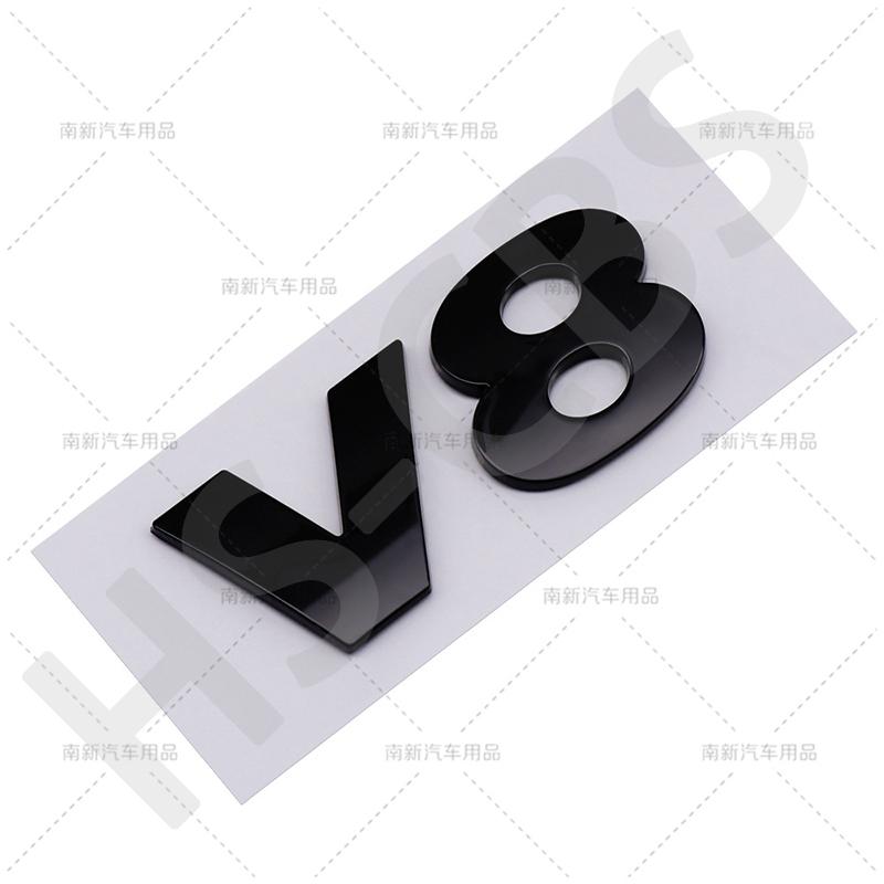 3D ABS V6 V8 Engine Displacement Logo Emblem Stickers for VW Volkswagen Car Styling Rear Trunk Tailgate Badge Decal Accessories