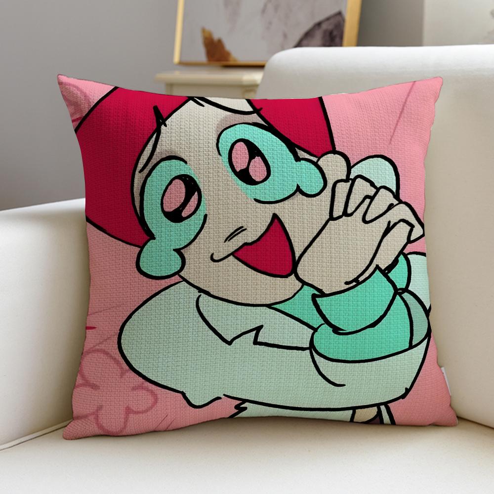 Thrilling PSYCHO CUTIESS Cushion Cover Breathable and skinfriendly linen pillowcase square removable and washable cushion