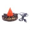 Flame Night Light Warm Glow USB Compact Campfire Lamp for Bedroom, Desk