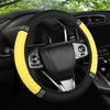 Luxurious Faux Leather Embroidered Steering Wheel Cover with 3D Colorful Diamond Accents - No Inner Ring, Fit for Cars, Cute Steering Wheel Cover