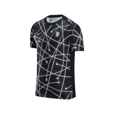 Academy Dri-Fit SS25 Chelsea Slim Fit Comfortable Quick-Dry Short Sleeve Football Shirt Men Tops Black Coconut-Milk Team-Gold IF3967-010