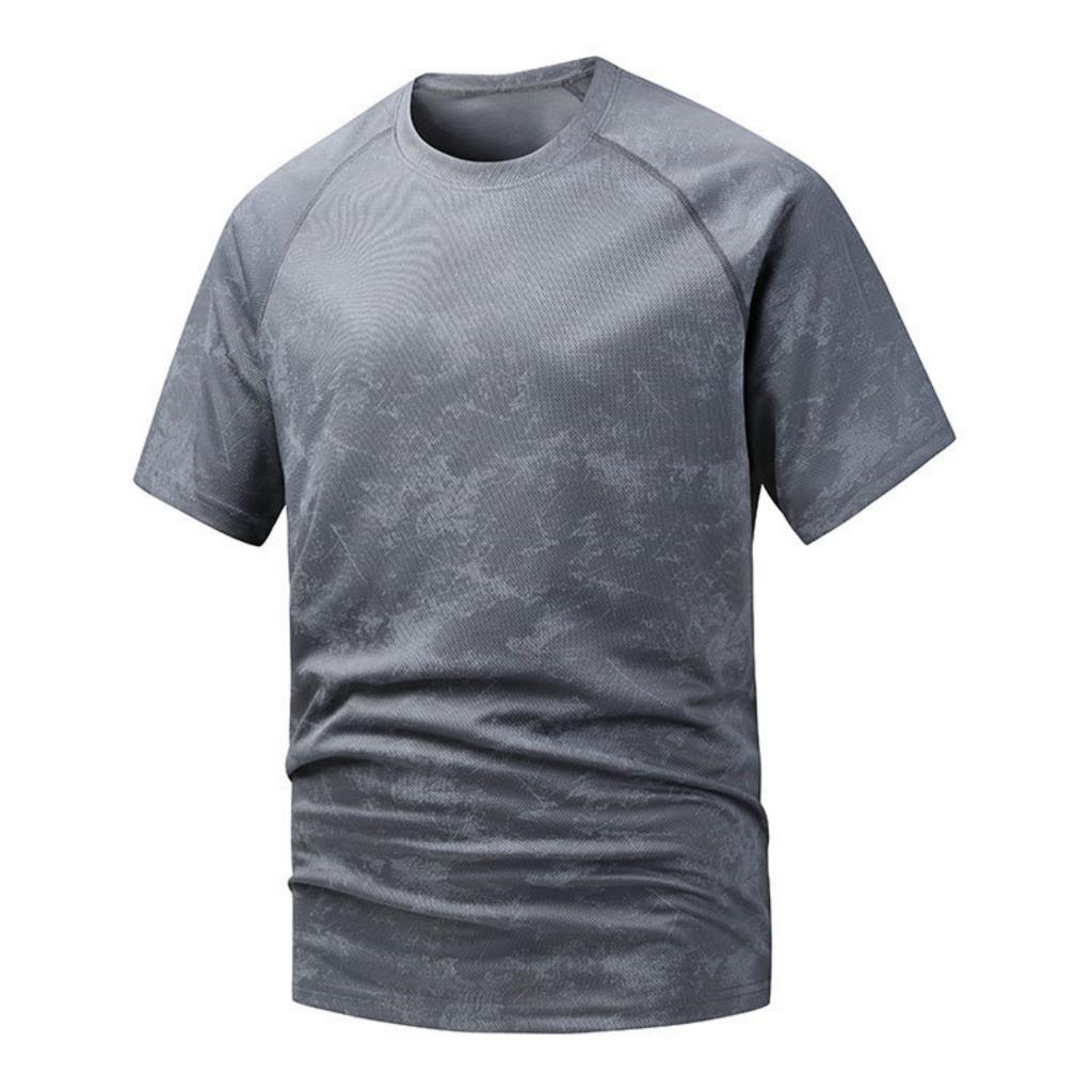 Men's Camouflage Print Lightweight Breathable Quick Dry Fitness Sports T Shirt Short Sleeve Top for Outdoor Training and Gym