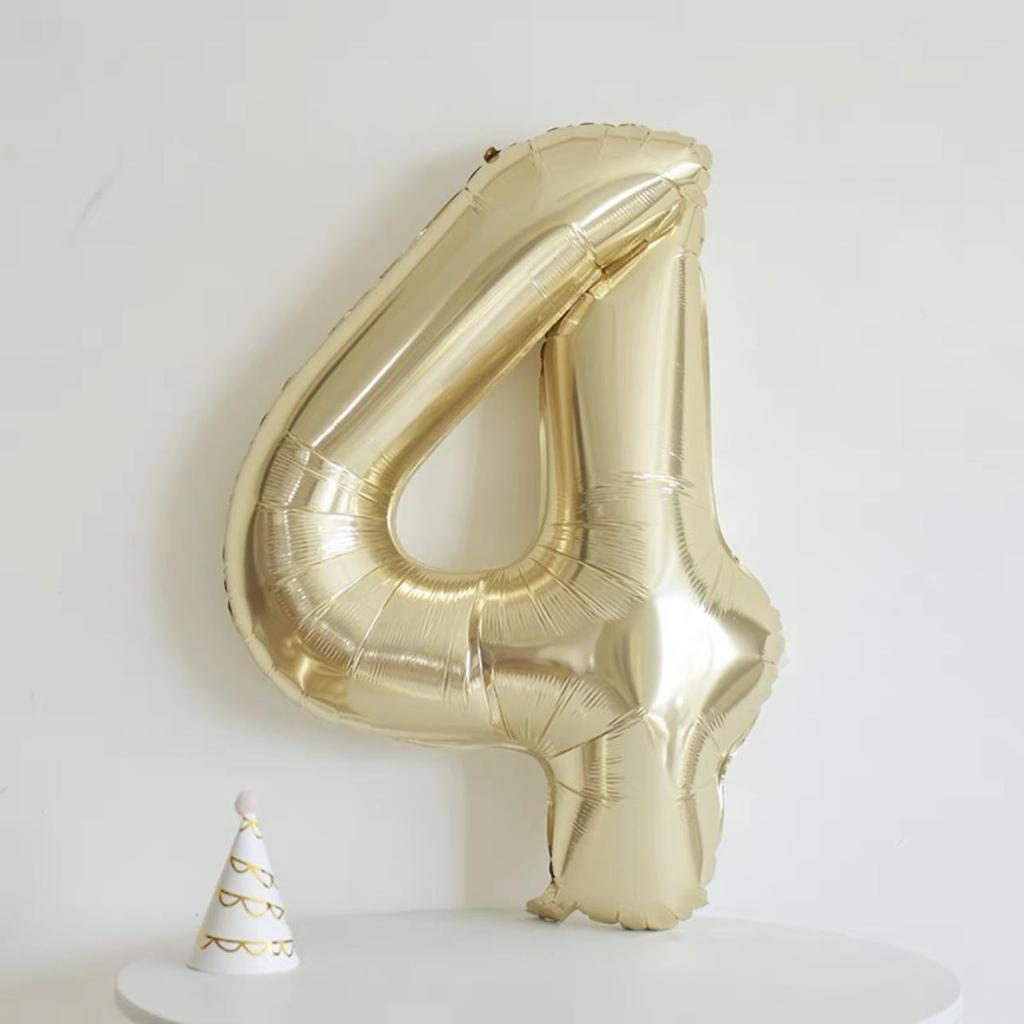 40-Inch Cream Number Balloon for Kids' First Birthday Party Decoration