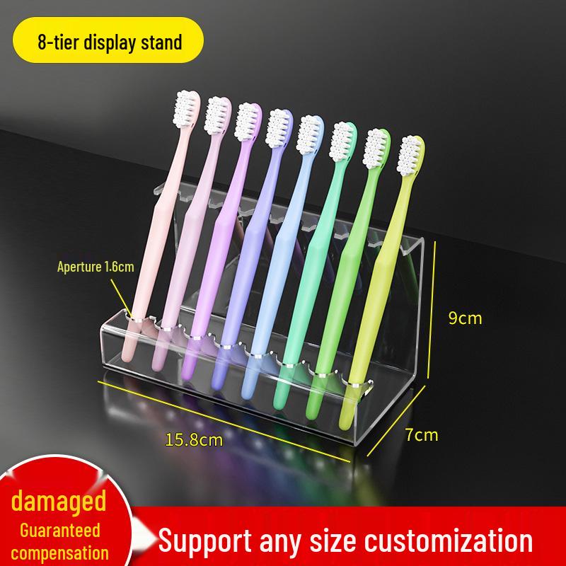 Acrylic Transparent Display Stand for Toothbrushes, Lipsticks, Eyebrow Pencils, and Pens