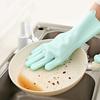 1 ks Kouzelné silikonové gumové rukavice na mytí nádobí Ekologické gumové rukavice na čištění čisticího nástroje