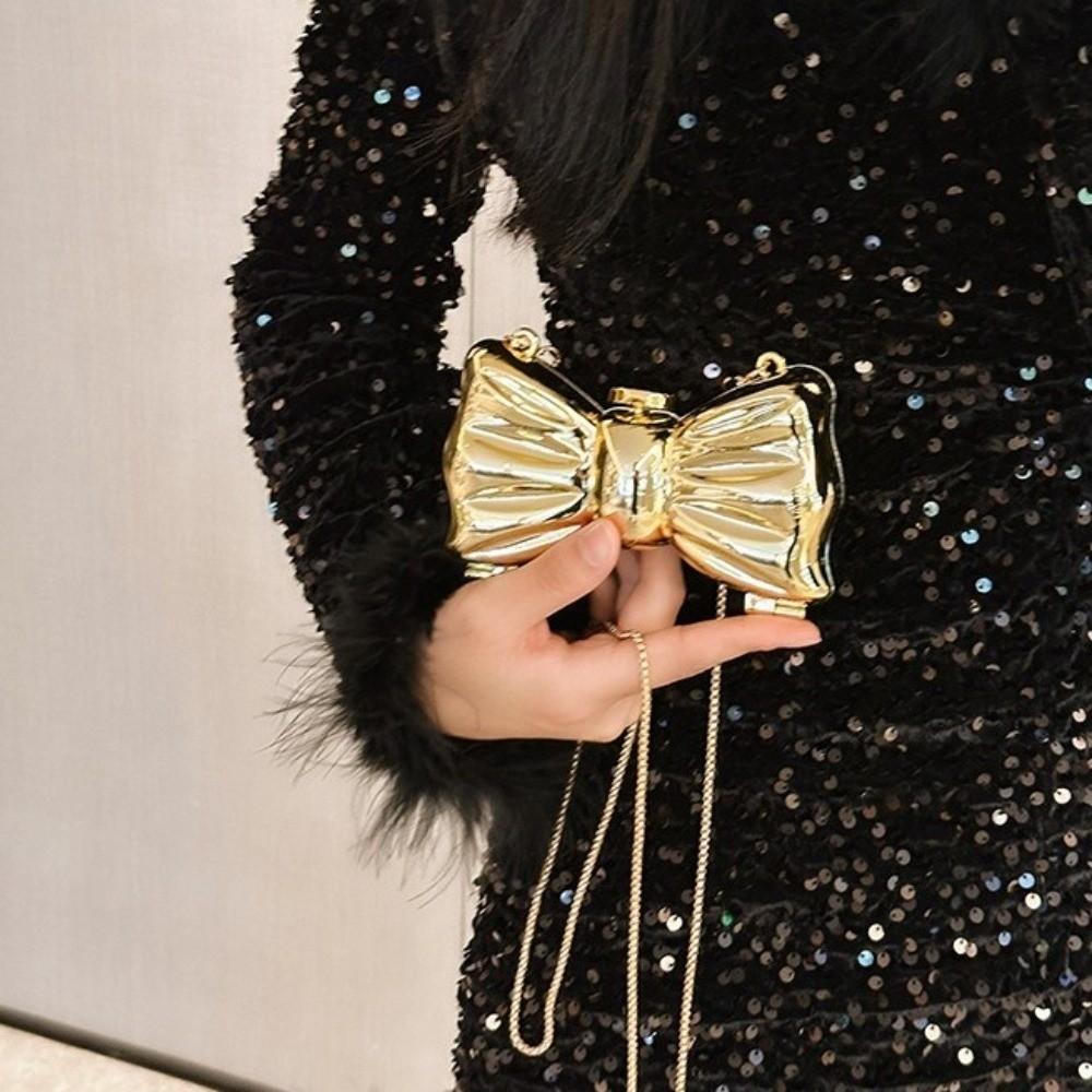 Flower Shaped Luxury Evening Bags Sparkling Mini Lipstick Bag Exquisite Banquet Chain Bag  Girls