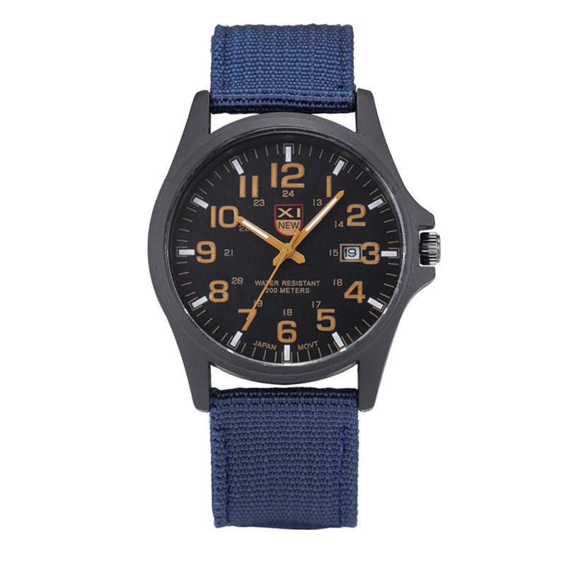 XINEW Cheap Watches Men's Nylon Calendar Army Quartz Watch