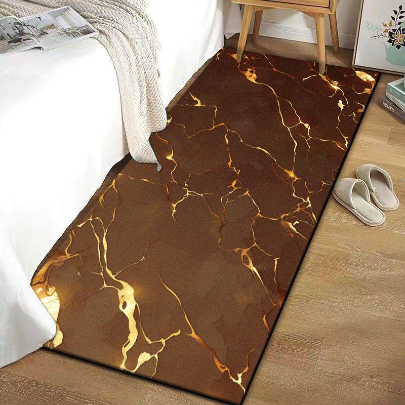 Dywanik Przyłóżkowy w Abstrakcyjnym Stylu Marmuru Dekoracja Nordycka Salon Mata Podłogowa Antypoślizgowa Dom Sypialnia Szatnia Dywaniki Możliwość Dostosowania