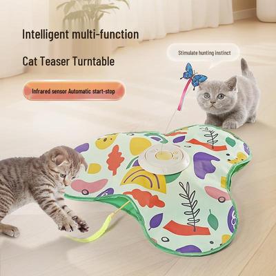 Teaser Intelligent Électrique pour Chat: Platine jouet à capteur infrarouge automatique pour divertissement en autonomie