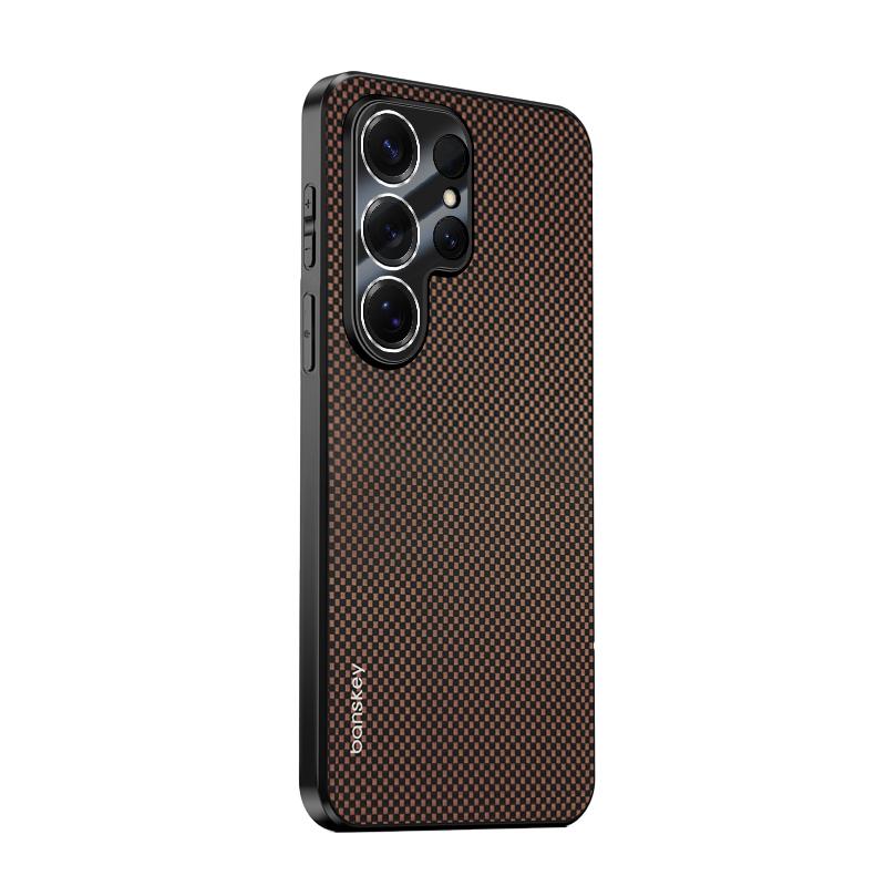 Luxury Solid Color Matte Kevlar Carbon Fiber Heat Dissipation Phone Case For Samsung S25 Ultra S23 S24 Ultra Plus Bumper Cover