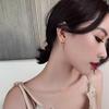 Silver Color CZ Star Moon Asymmetric Hoop Earrings for Women Girls Gold Silver Color Party Jewelry Gifts