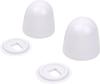 4pcs Universal Toilet Bolt Covers, Round Plastic Push-in Toilet Bolt Covers With Extra Washers, Easy To Install, 1.44 Inches Height