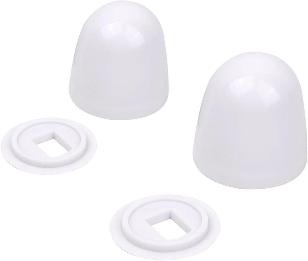 4pcs Universal Toilet Bolt Covers, Round Plastic Push-in Toilet Bolt Covers With Extra Washers, Easy To Install, 1.44 Inches Height