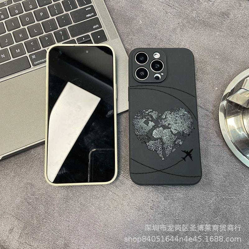 Applicable to aircraft routes iPhone15 mobile phone case 14PROMAX all-inclusive 13/11 anti-drop 16/15 protective case 17