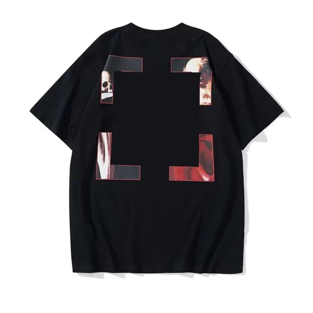 Summer Fashion Heavyweight Retro Men's English Letters 100% Cotton Printed Round Neck High-quality Casual Fitness Street T-shir