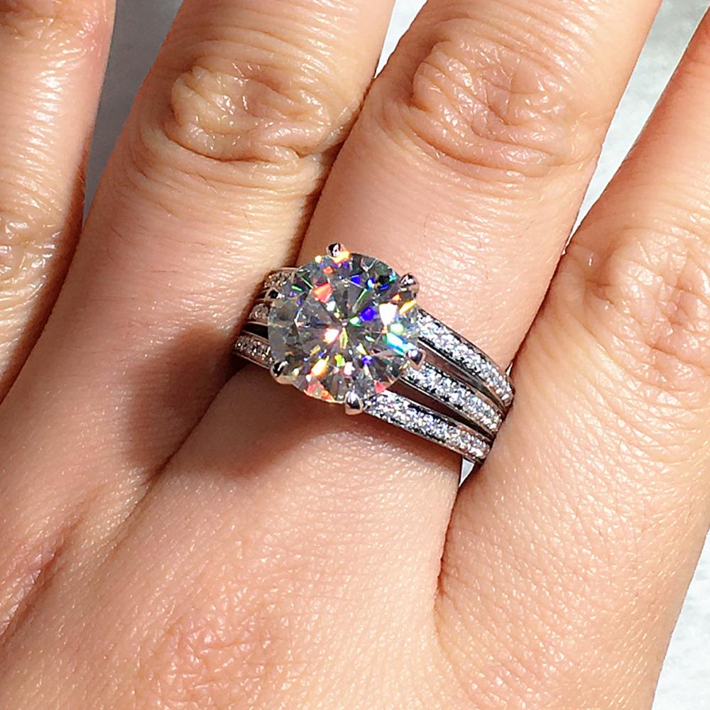 Lindon – bague classique en alliage de cuivre et Zircon, bijoux pour dames, cadeau de fête de promesse de mariage