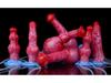 Dragon Flame Inflatable Silicone Dildo with Water Spray and Dog Knot Design for Women