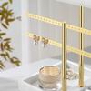 Detachable T Bar Jewelry Organizers Stand For Necklaces Earrings Rings Detachable Wooden Base Multi Level Display