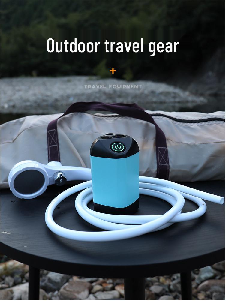 Portable Self-Priming Electric Shower for Outdoor and Rural Use