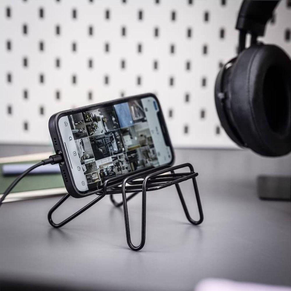 Mini Phone Holder Metal Chair Desktop Stand Telephone Stands for Dollhouse Furniture Accessories