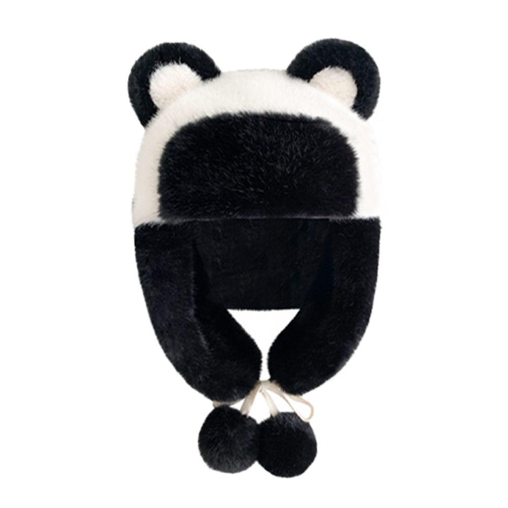 Thick Bomber Hat Plush Ushanka Fur Hat Outdoors Winter Cap for Men Women
