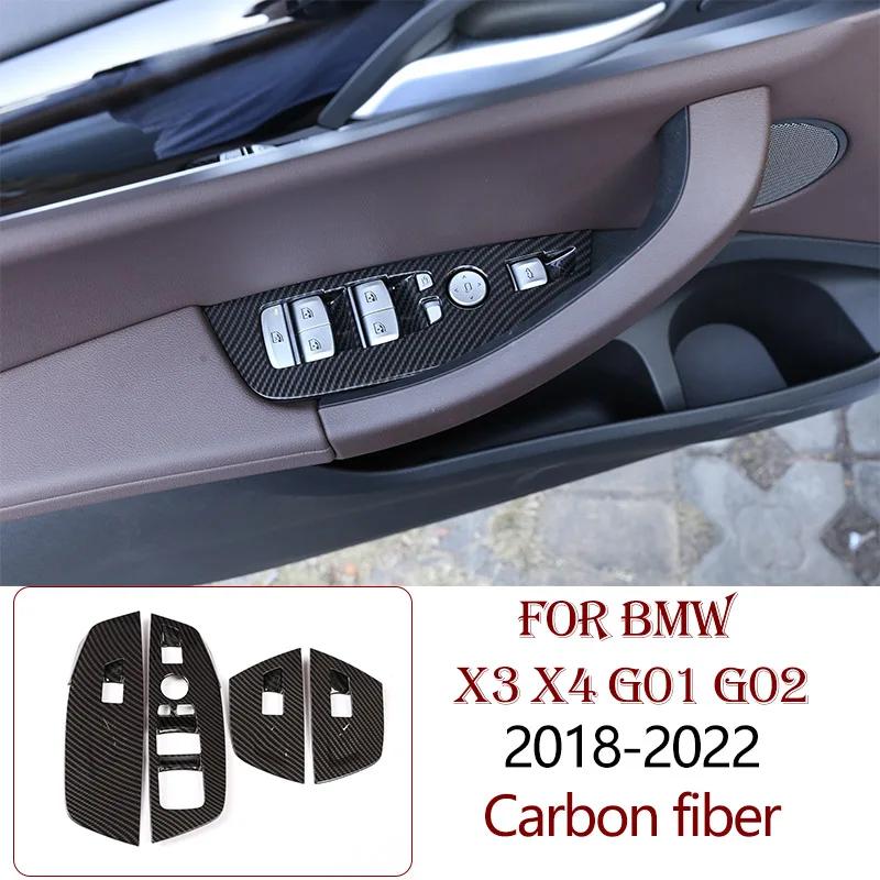 ABS Carbon Fiber For BMW X3 X4 G01 G02 2018-2025 Interior Kit Dashboard Console Gear Shift Panel Decoration Cover Trim Sticker