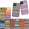 For Samsung Galaxy S25 S23 S22 S24 FE Ultra Plus A56 A05 A06 A15 A16 A57 S7 Edge Phone Case Texture Aztec Tribal Tribe Colorful