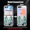 Cute Nurse Uniform Print Case For Samsung Z Flip 8 7 6 5 Luxury Plating Leather Skin Folding Phone Cover For Galaxy Z Flip8 Flip7 Flip6