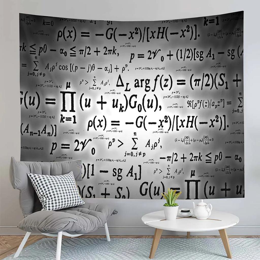 Mathematical Formula Tapestry Education Knowledge Poster Tapestry Art Wall Hanging Home Living Room Bedroom Dorm Tapestries
