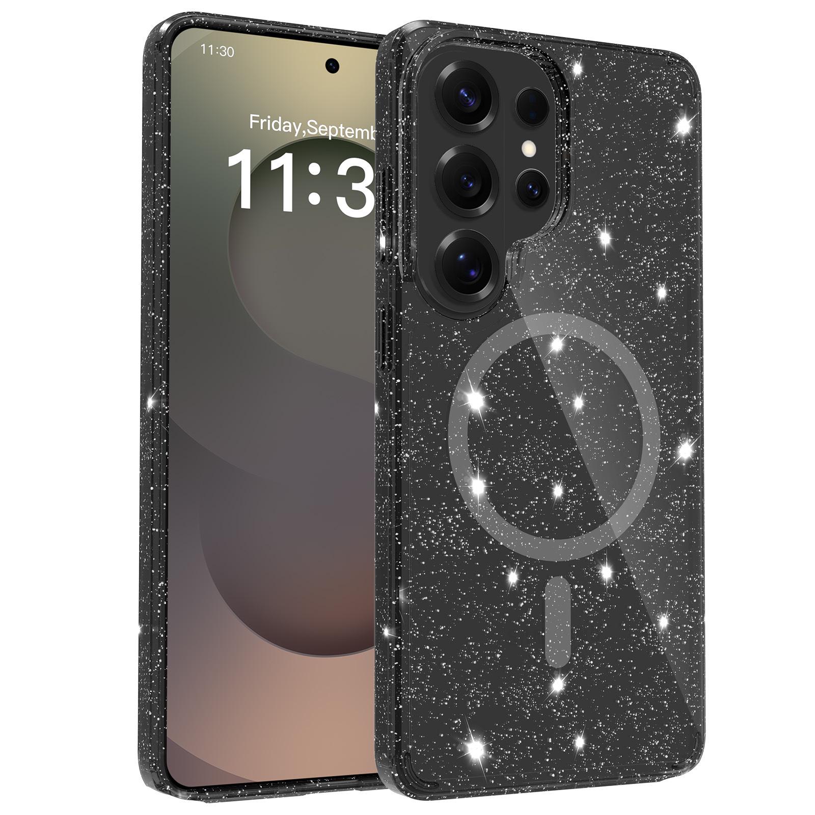 

Samsung S26ULTRA/S25ULTRA Glitter Magnetic Transparent Phone Case - Drop-Proof Protective Cover, Premium S26P S25 FE