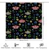 Brightly Patterned Shower Curtain With Butterflies Flowers Decorative Bathroom Hanging Liner For Home Use
