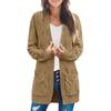 Women S Long Cable Knit Open Front Cardigan Sweater With Pockets