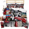 European and American construction three-piece 3D digital printing bedding quilt cover