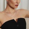 Silver Shell Pearl Station Chain 925 Silver Necklace N065-03H