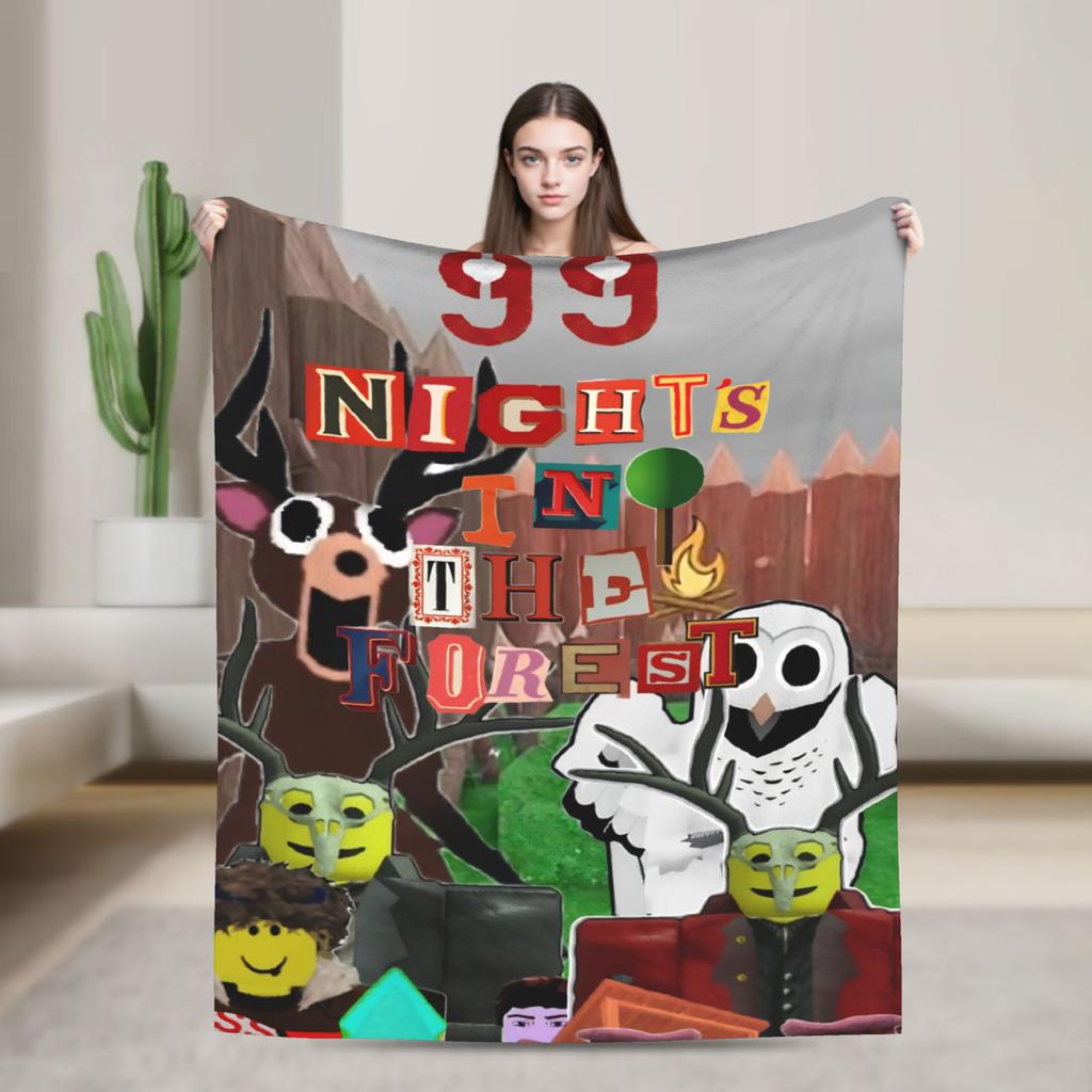 Super Soft 99 Nights In The Forest Throw Blanket Premium Fleece Flannel Lightweight Bed Blanket Cozy Warm Blankets All Season