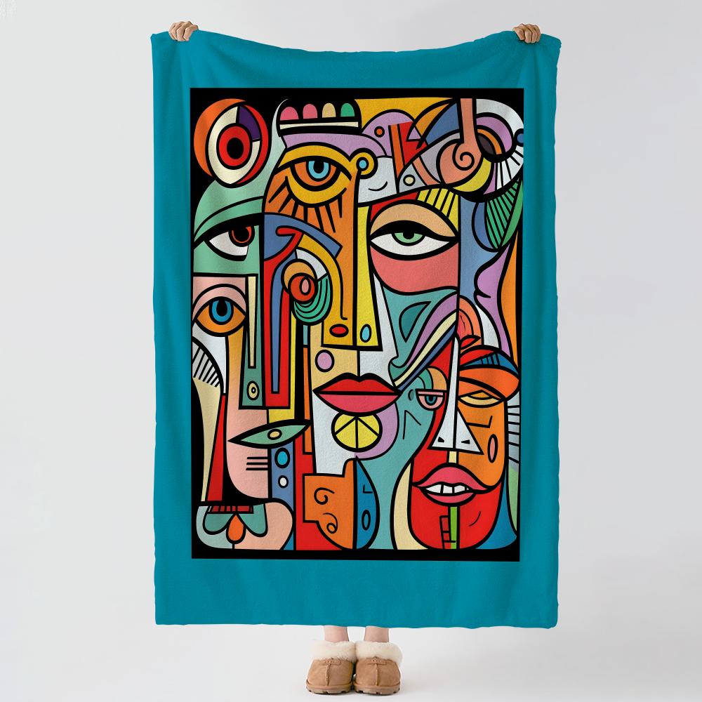 Artist PPablo PPicasso Throw Soft Warm Flannel Blanket Multiuse Throw for Bed Sofa Office Air Conditioning Nap Blanket