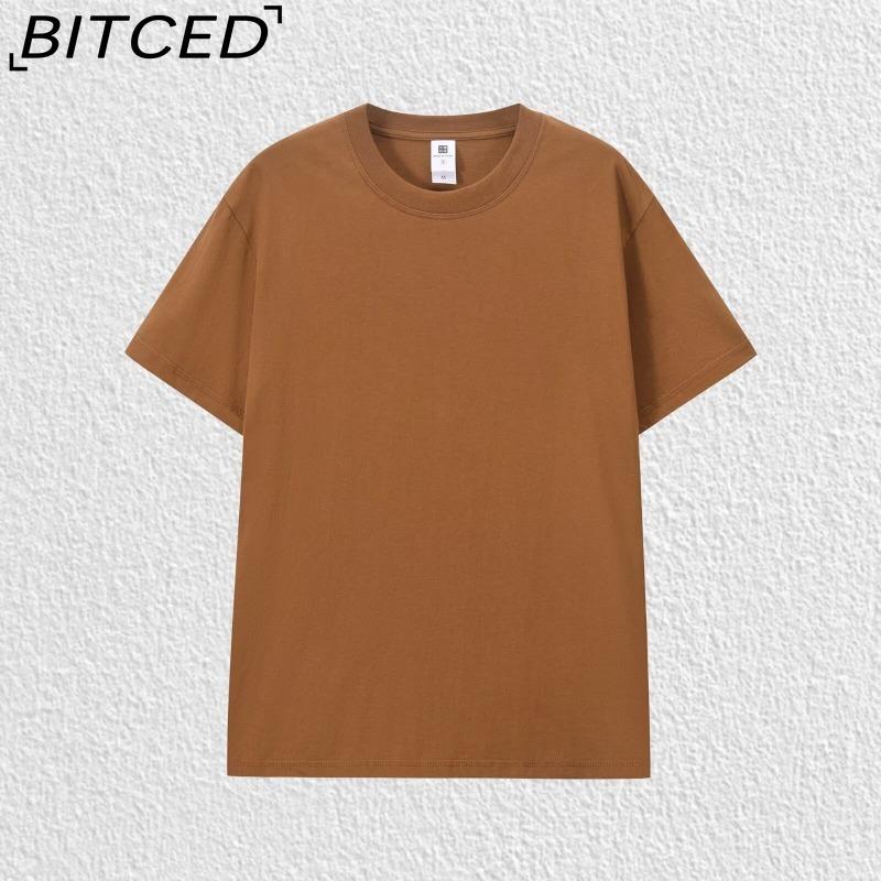 BITCED Cotton Short Sleeve T-shirt Men's Fashion Loose Half Sleeve Shirt Printed Compassionate Shirt
