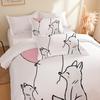 Home Textiles Three-Piece Valentine'S Day Mouse Cartoon Digital Printing Quilt Pillowcase Bedding