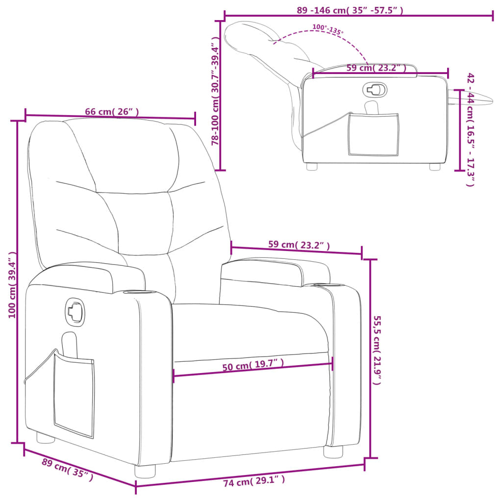 Massage Relax Chair Dark Green Fabric
