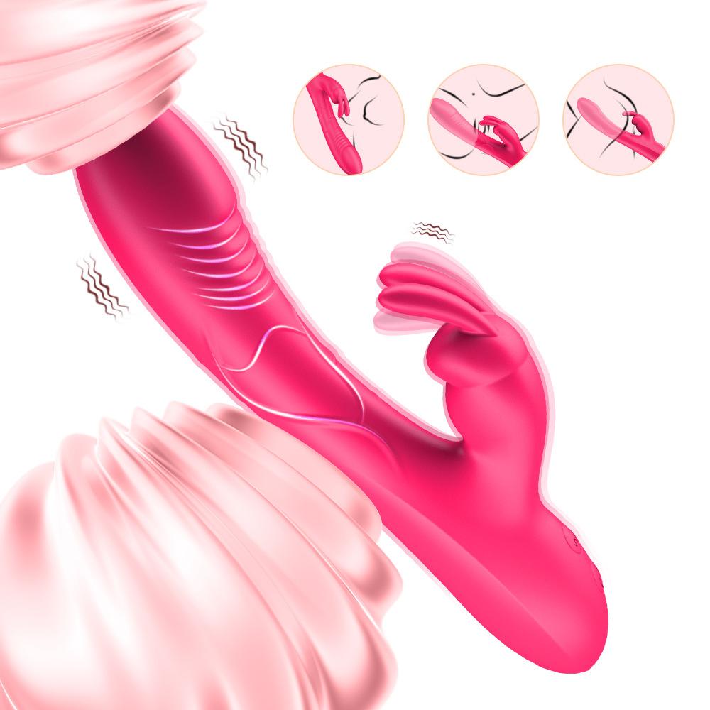 Vibrator Dildo de iepure pentru femei, masaj vagin, mamelon, stimulator de clitoris, masturbare feminina, vibratie anale, jucarii sexuale pentru adulti