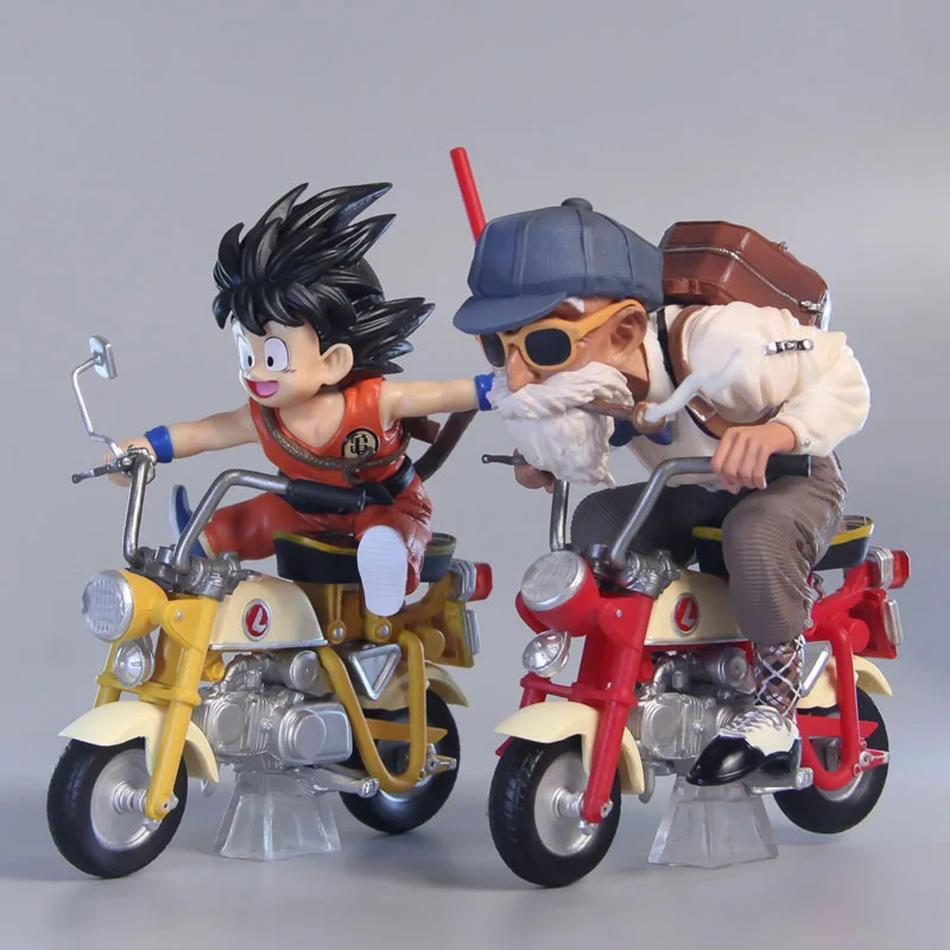 Anime Figur Dragon Ball Z Son Goku Herr Roshi Lokomotiven PVC Action Kame Sennin Motorrad Spielzeug für Kinder Sammler
